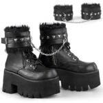 Ashes-57 Demonia Colombia Black Vegan Leather