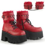 Ashes-57 Red Vegan Leather Demonia Colombia