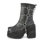Assault-66 Demonia Colombia Black Vegan Leather - Image 4