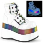 Bear-104 White Patent-Rainbow Reflective Demonia Colombia - Image 2