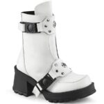 Bratty-56 Demonia Colombia White Vegan Leather