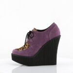 Creeper-304 Purple Vegan Suede-Animal Zapatos Demonia - Image 4