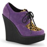Creeper-304 Purple Vegan Suede-Animal Zapatos Demonia - Image 6