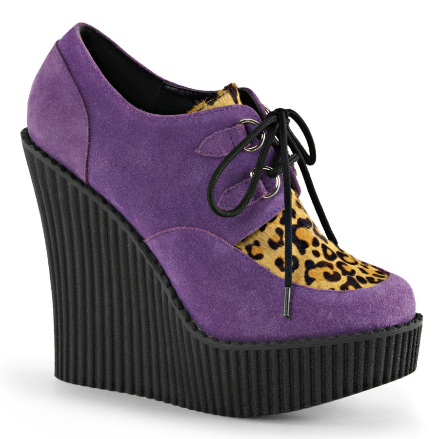 creeper_304_purple_vegan_suede_animal_zapatos_demonia.jpg Creeper-304 Purple Vegan Suede-Animal Zapatos Demonia - Image 1
