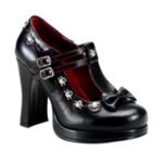 Crypto-06 Black Vegan Leather Zapatos Demonia - Image 6