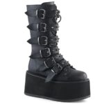 Damned-225 Black Vegan Leather Demonia Colombia - Image 2