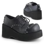 Dank-110 Zapatos Demonia Black Vegan Leather - Image 2