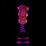 Demonia Colombia Black Patent-U V Neon Pink Slacker-156 - Image 3