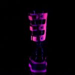 Demonia Colombia Black Patent-U V Neon Pink Slacker-156 - Image 5