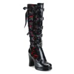 Demonia Colombia Black-Red Vegan Leather Crypto-106 - Image 2