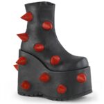 Demonia Colombia Black-Red Vegan Leather Slay-77