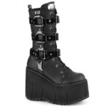 Demonia Colombia Black Vegan Leather-Patent Kera-110