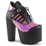 Demonia Colombia Black Vegan Leather-Pink Hologram Torment-216 - Image 2