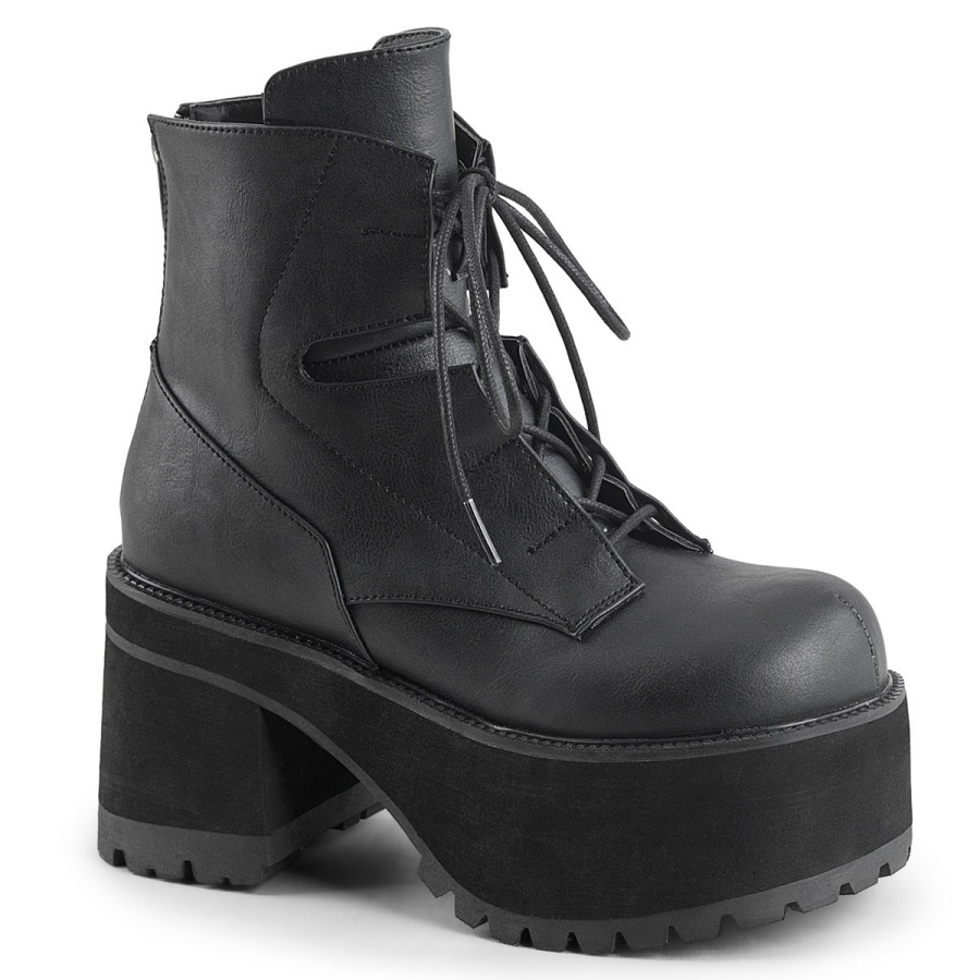 demonia_colombia_black_vegan_leather_ranger_102.jpg Demonia Colombia Black Vegan Leather Ranger-102 - Image 1