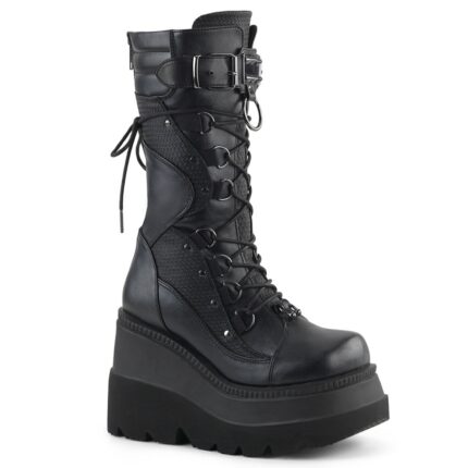 Demonia Colombia Black Vegan Leather Shaker-70
