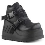 Demonia Colombia Black Vegan Leather Stomp-15 - Image 2