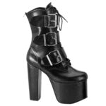 Demonia Colombia Black Vegan Leather Torment-703