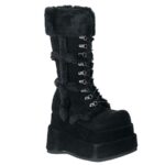 Demonia Colombia Black Vegan Suede Bear-202