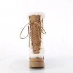 Demonia Colombia Camel Vegan Suede Cubby-311 - Image 3