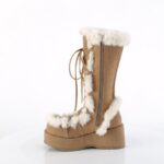 Demonia Colombia Camel Vegan Suede Cubby-311 - Image 4