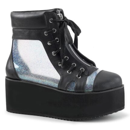 Demonia Colombia Clear Hologram T Faux Leather Grip-102