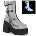 Demonia Colombia Gray Reflective Vegan Leather Assault-66 - Image 2