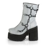 Demonia Colombia Gray Reflective Vegan Leather Assault-66 - Image 4