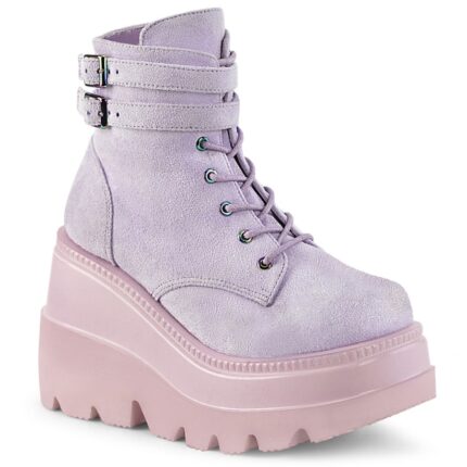 Demonia Colombia Lavender Vegan Suede Shaker-52