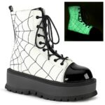Demonia Colombia White Glow Vegan Leather Slacker-88 - Image 2