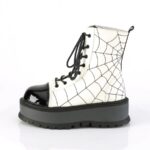 Demonia Colombia White Glow Vegan Leather Slacker-88 - Image 4