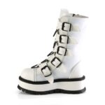 Demonia Colombia White Patent Slacker-160 - Image 4