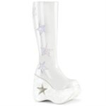 Demonia Colombia White Patent-White Multi Glitter Dynamite-218 - Image 3