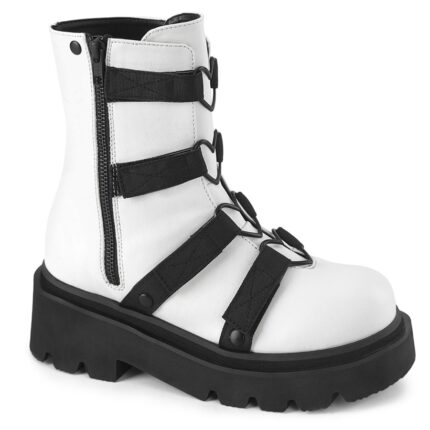 Demonia Colombia White Vegan Leather-Nylon Renegade-50