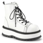 Demonia Colombia White Vegan Leather Slacker-55 - Image 3
