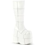 Demonia Colombia White Vegan Leather Stack-301 - Image 2