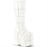 Demonia Colombia White Vegan Leather Stack-301 - Image 6