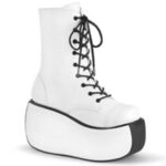 Demonia Colombia White Vegan Leather Violet-120 - Image 6