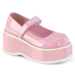 Dollie-01 Zapatos Demonia Baby Pink Holo Patent - Image 2