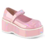 Dollie-01 Zapatos Demonia Baby Pink Holo Patent - Image 6