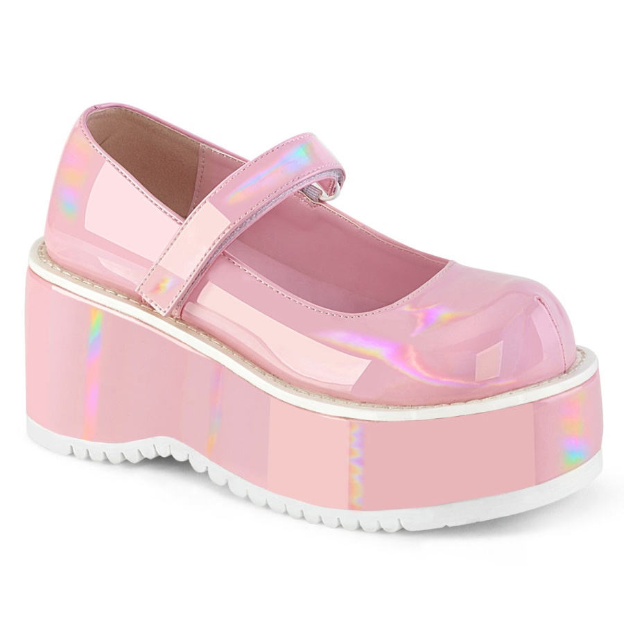 dollie_01_zapatos_demonia_baby_pink_holo_patent.jpg Dollie-01 Zapatos Demonia Baby Pink Holo Patent - Image 1