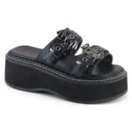 Emily-100 Zapatos Demonia Black Vegan Leather - Image 2