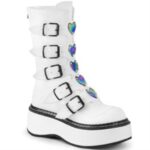 Emily-330 White Vegan Leather Demonia Colombia - Image 6