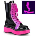 Emily-350 Demonia Colombia Black U V Neon Pink - Image 2