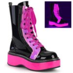 Emily-350 Demonia Colombia Black U V Neon Pink - Image 6