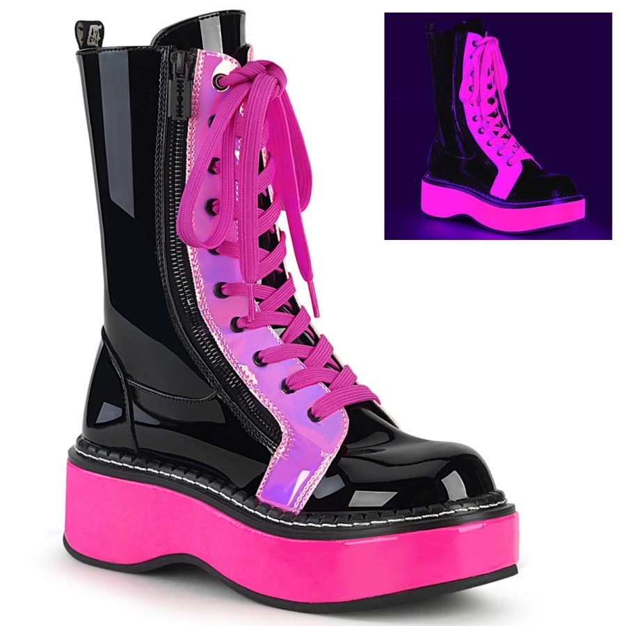 emily_350_demonia_colombia_black_u_v_neon_pink.jpg Emily-350 Demonia Colombia Black U V Neon Pink - Image 1