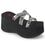 Funn-19 Zapatos Demonia Black Oil Flick Hologram - Image 2