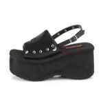 Funn-32 Zapatos Demonia Black Fishnet-Vegan Leather - Image 4