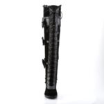 Glam-300 Zapatos Demonia Black Vegan Leather-Velvet - Image 3