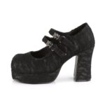 Gothika-09 Black Satin-Lace Zapatos Demonia - Image 4