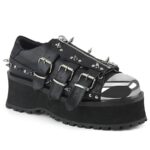 Gravedigger-03 Black Vegan Leather Zapatos Demonia - Image 2